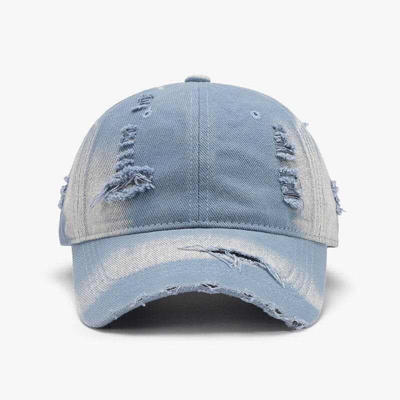 Trendsi Distressed Cotton Baseball Cap Adjustable Unisex