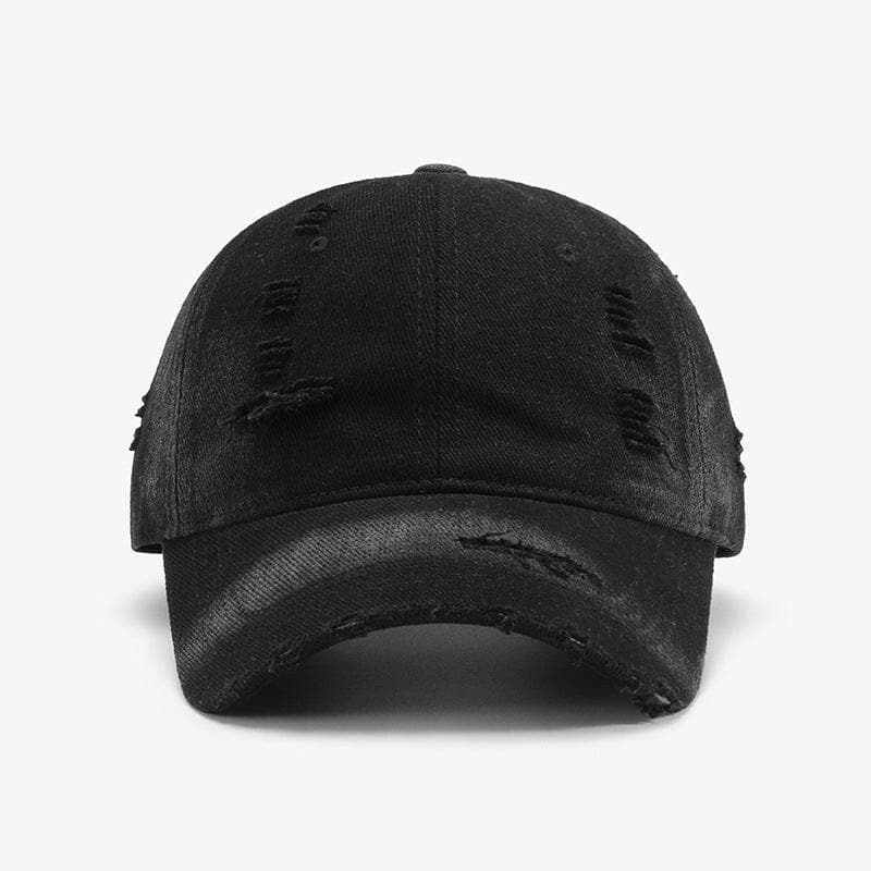 Trendsi Distressed Cotton Baseball Cap Adjustable Unisex