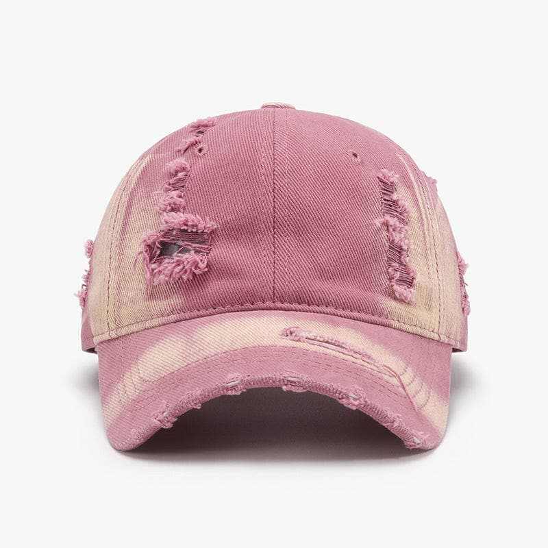 Trendsi Distressed Cotton Baseball Cap Adjustable Unisex