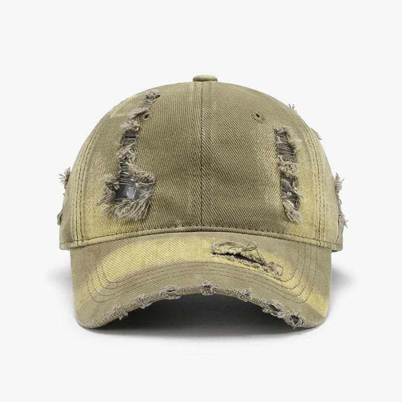 Trendsi Distressed Cotton Baseball Cap Adjustable Unisex
