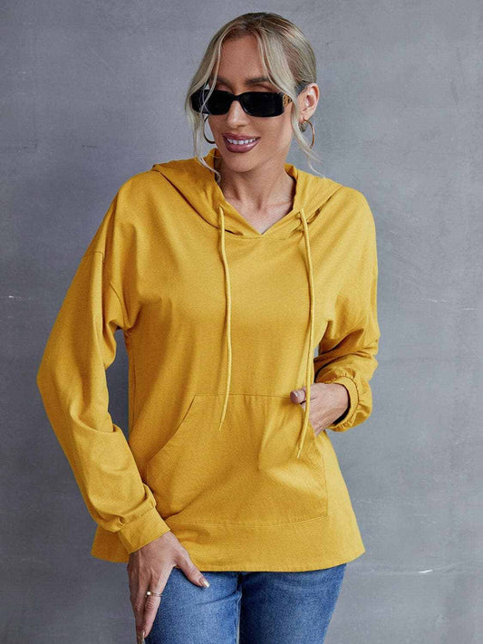 T-Shirts Trendsi Sweatshirts & Hoodies - Trendsi Dropped shoulder hoodie with p