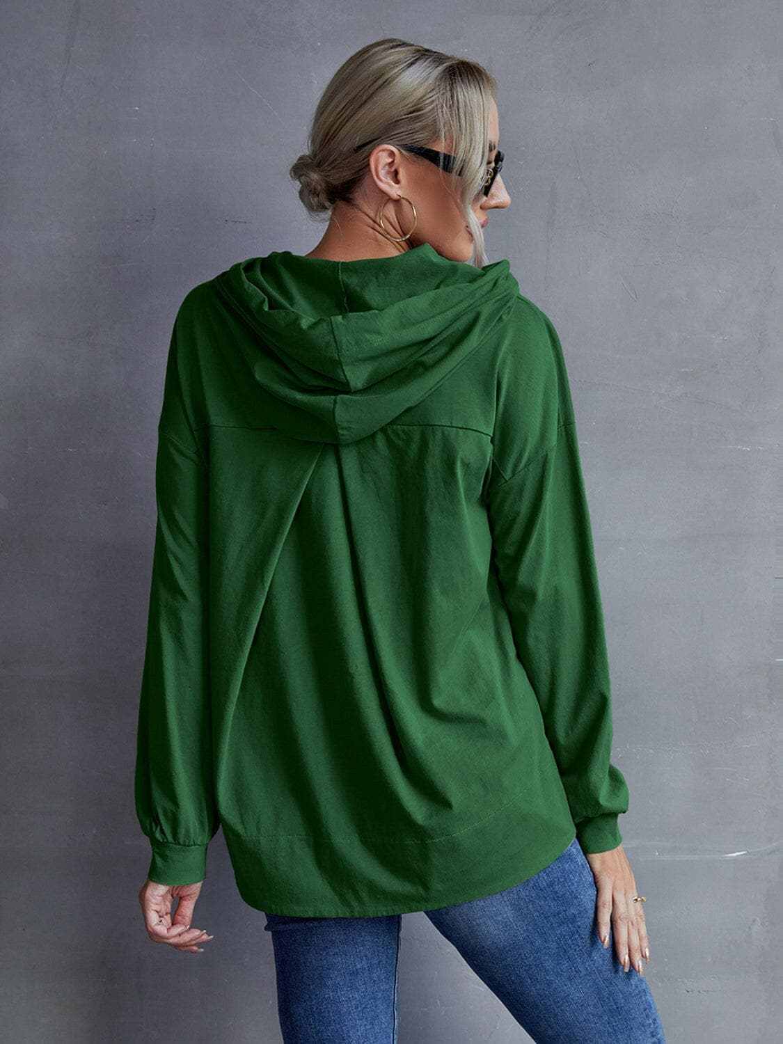 T-Shirts Trendsi Sweatshirts & Hoodies - Trendsi Dropped shoulder hoodie with p
