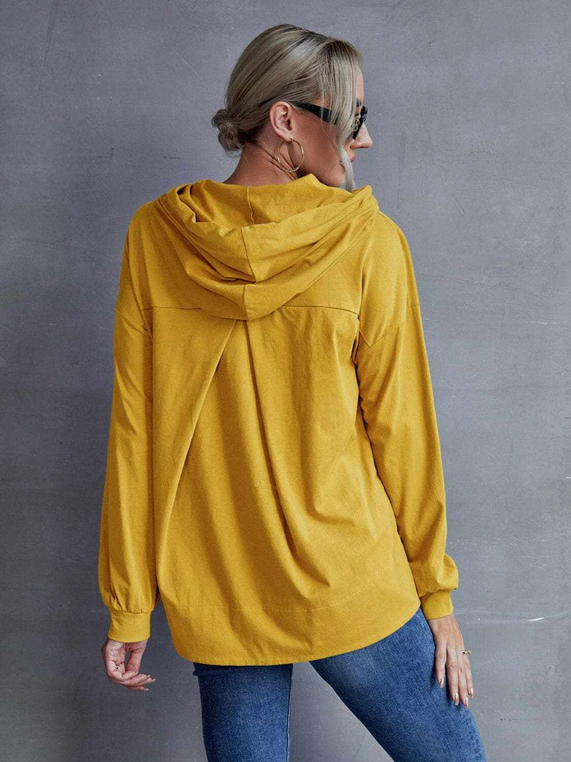 T-Shirts Trendsi Sweatshirts & Hoodies - Trendsi Dropped shoulder hoodie with p