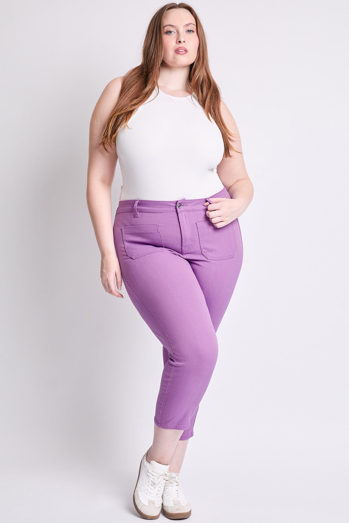 Women's Plus Hyperstretch Crop Straight Leg Pants