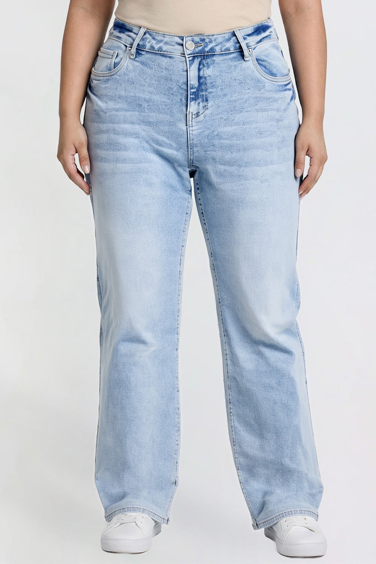 Women's Plus High Rise Wide Leg Jeans