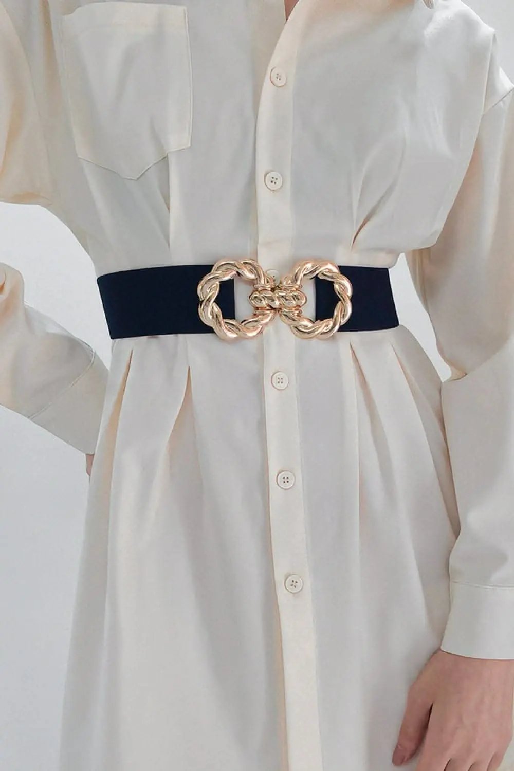 Accessories Trendsi Elastic belt with zinc alloy buckle