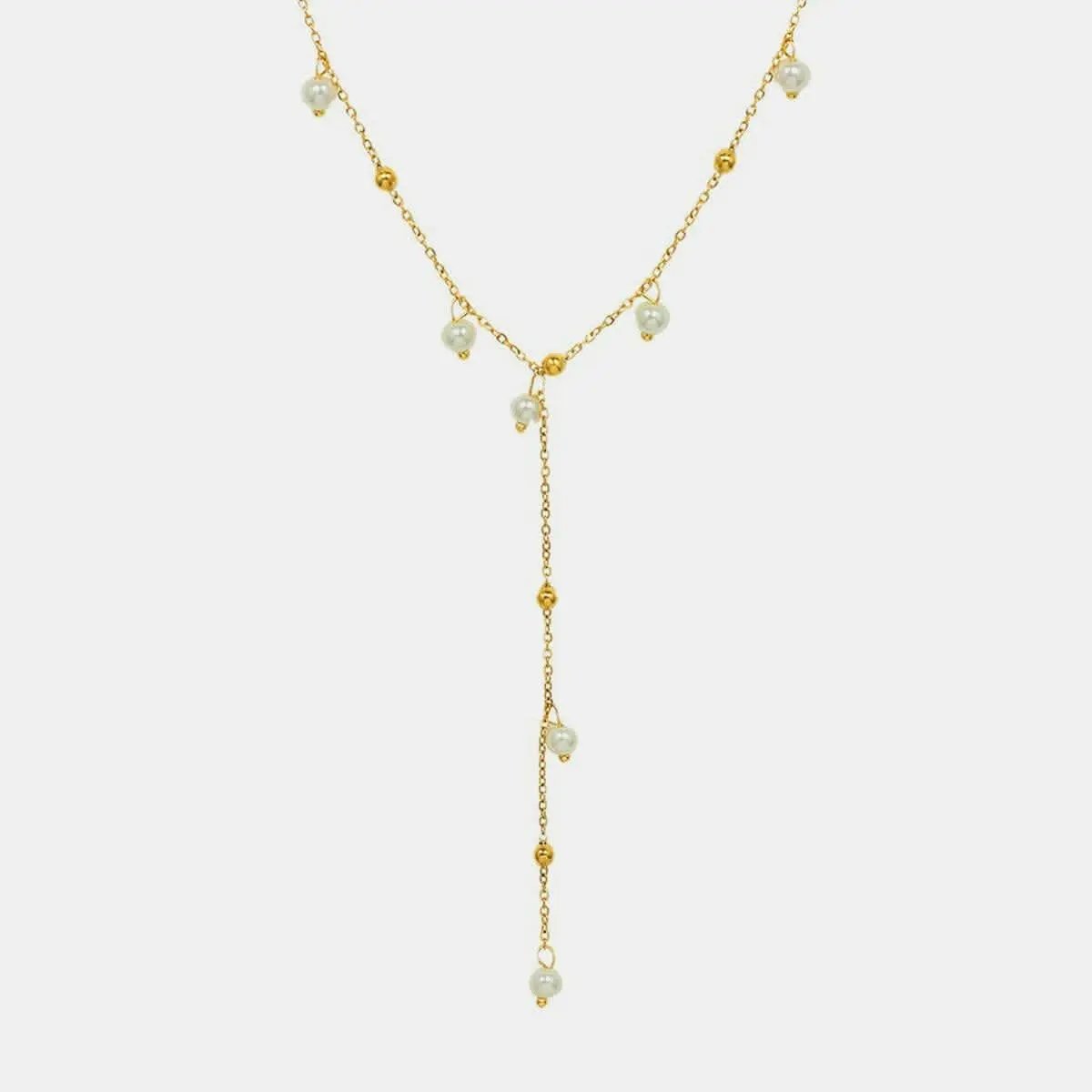 T-Shirts Trendsi Necklaces - Elegant 18K gold pearl necklace
