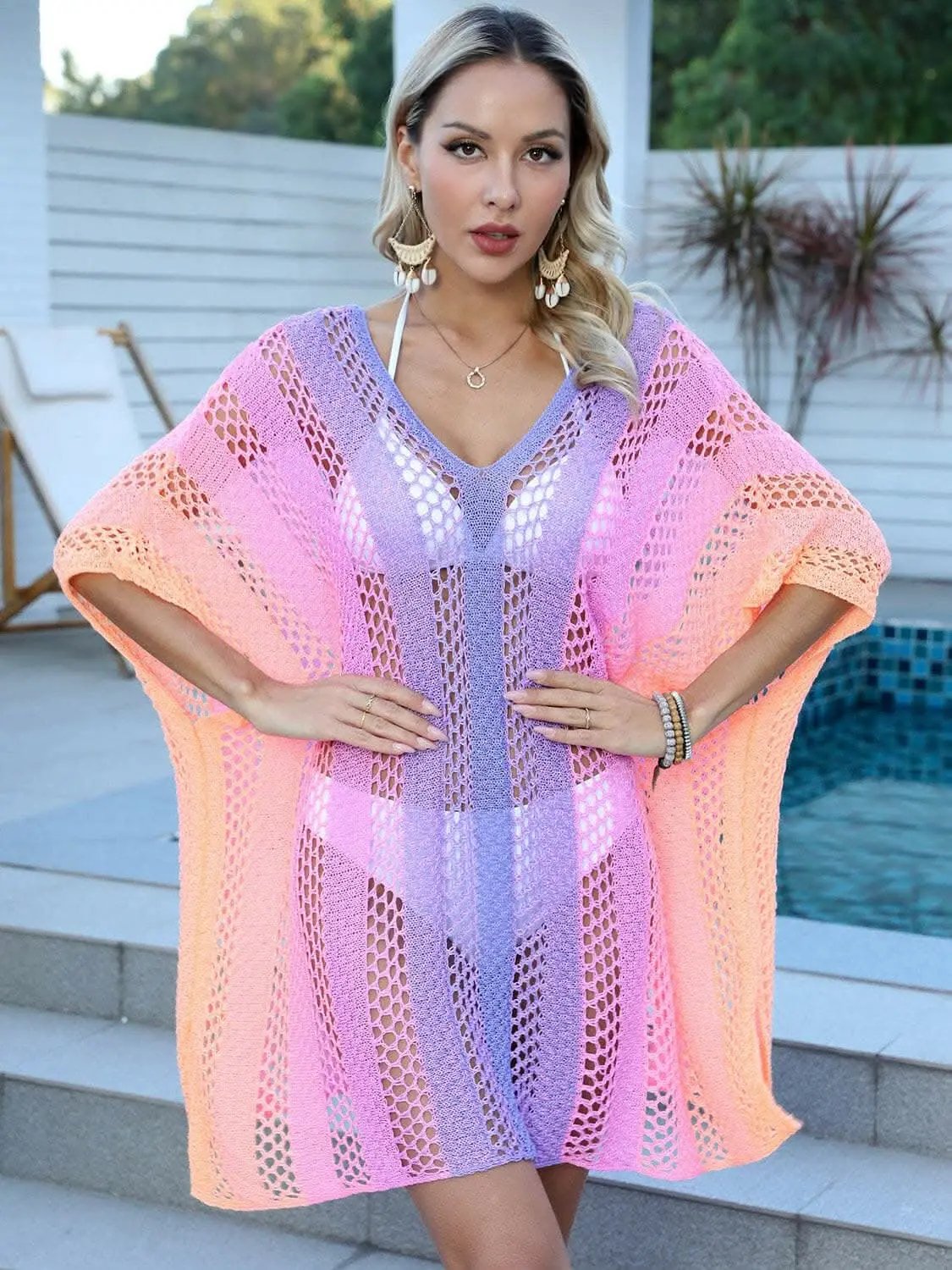 T-Shirts Trendsi just arrived - Elegant Openwork Beach Cover-Up