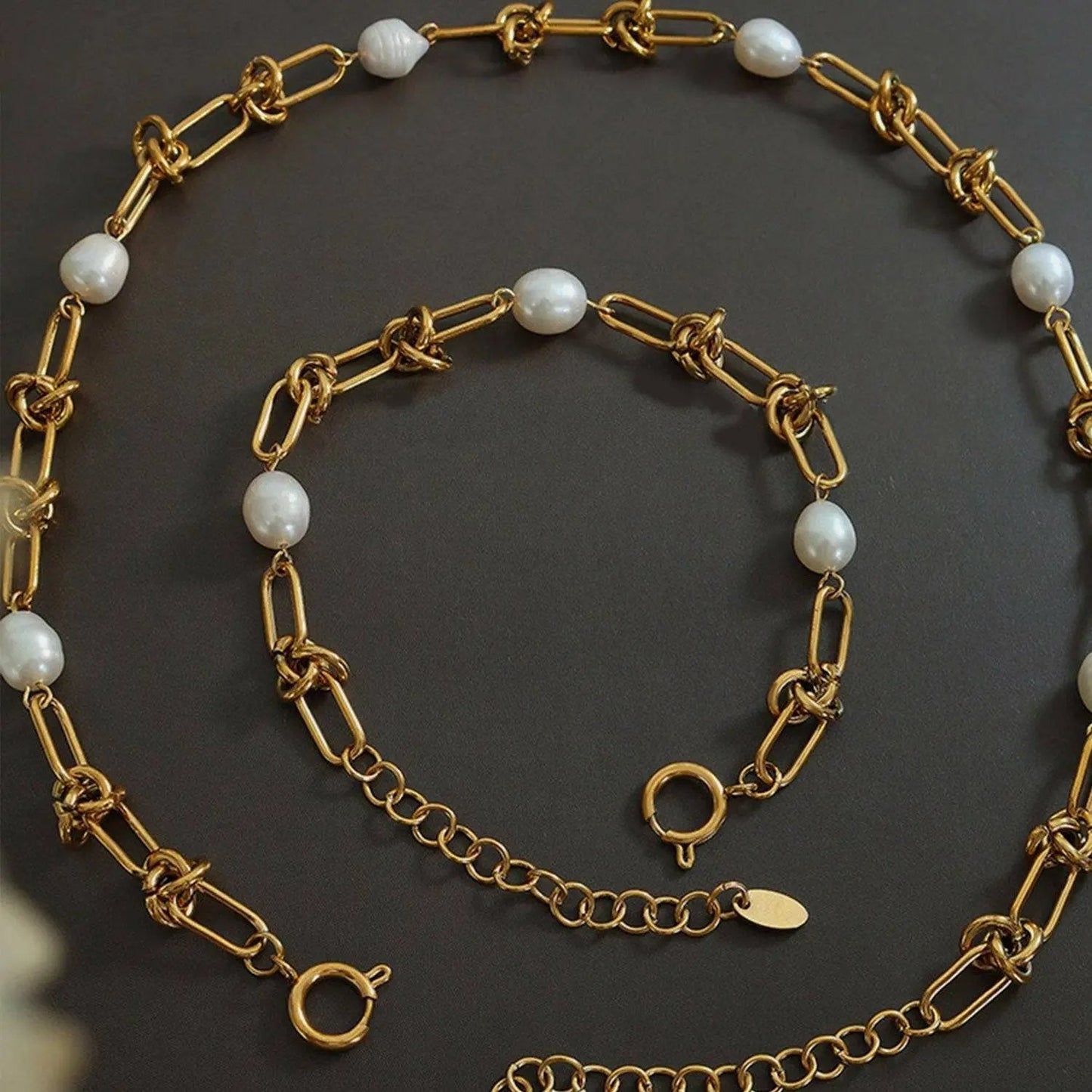 Trendsi Pearl Charm Necklace - Elegant Classic Style Women's