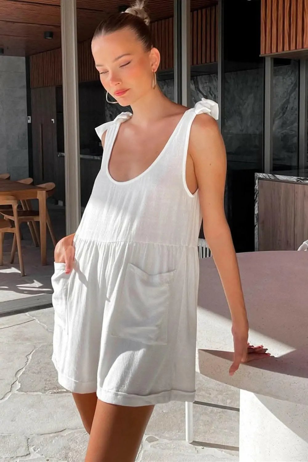 T-Shirts Trendsi just arrived - Elegant Scoop Neck Jumpsuit