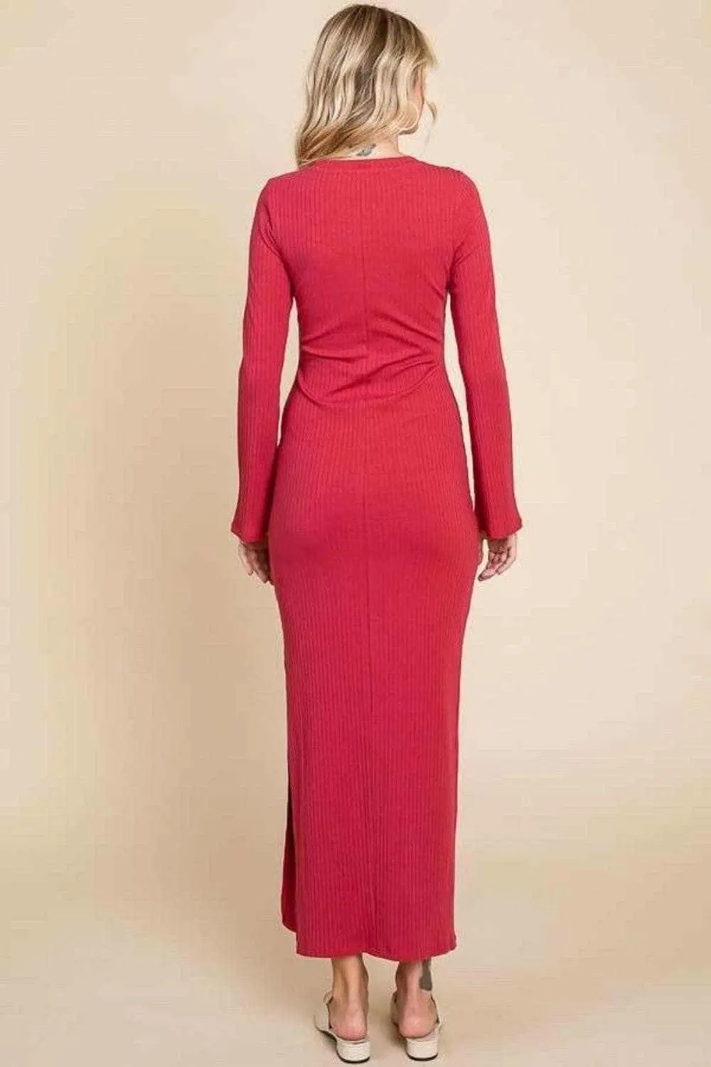 Dresses Trendsi usa - Elegant bodycon maxi dress with bell sleeves