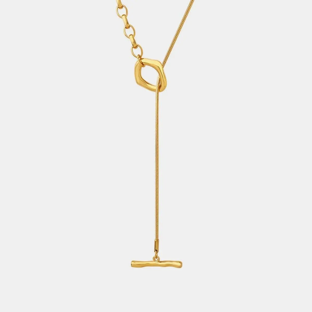 T-Shirts Trendsi Necklaces - Elegant dual-tone titanium necklace