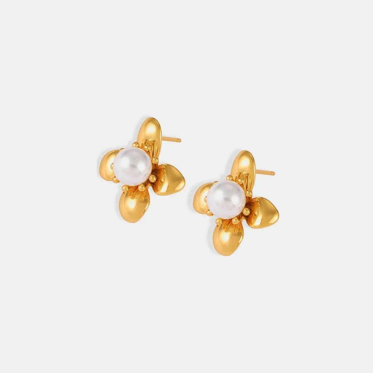 T-Shirts Trendsi just arrived - Elegant floral titanium earrings