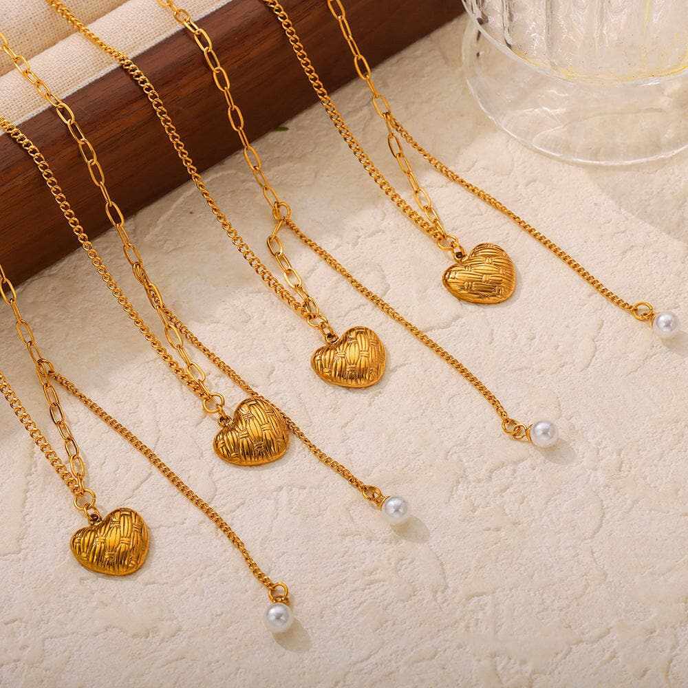 T-Shirts Trendsi Necklaces - Elegant heart pendant necklace