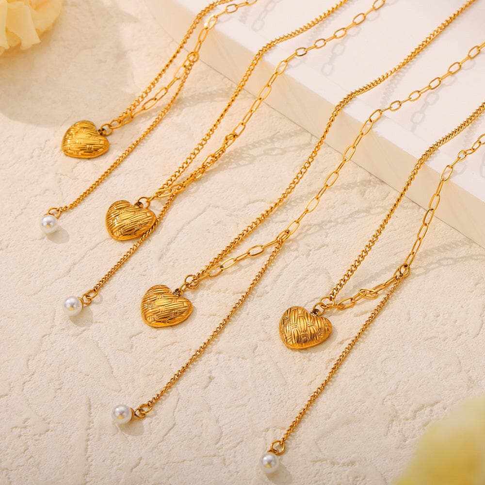 T-Shirts Trendsi Necklaces - Elegant heart pendant necklace