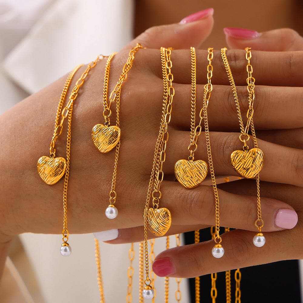 T-Shirts Trendsi Necklaces - Elegant heart pendant necklace