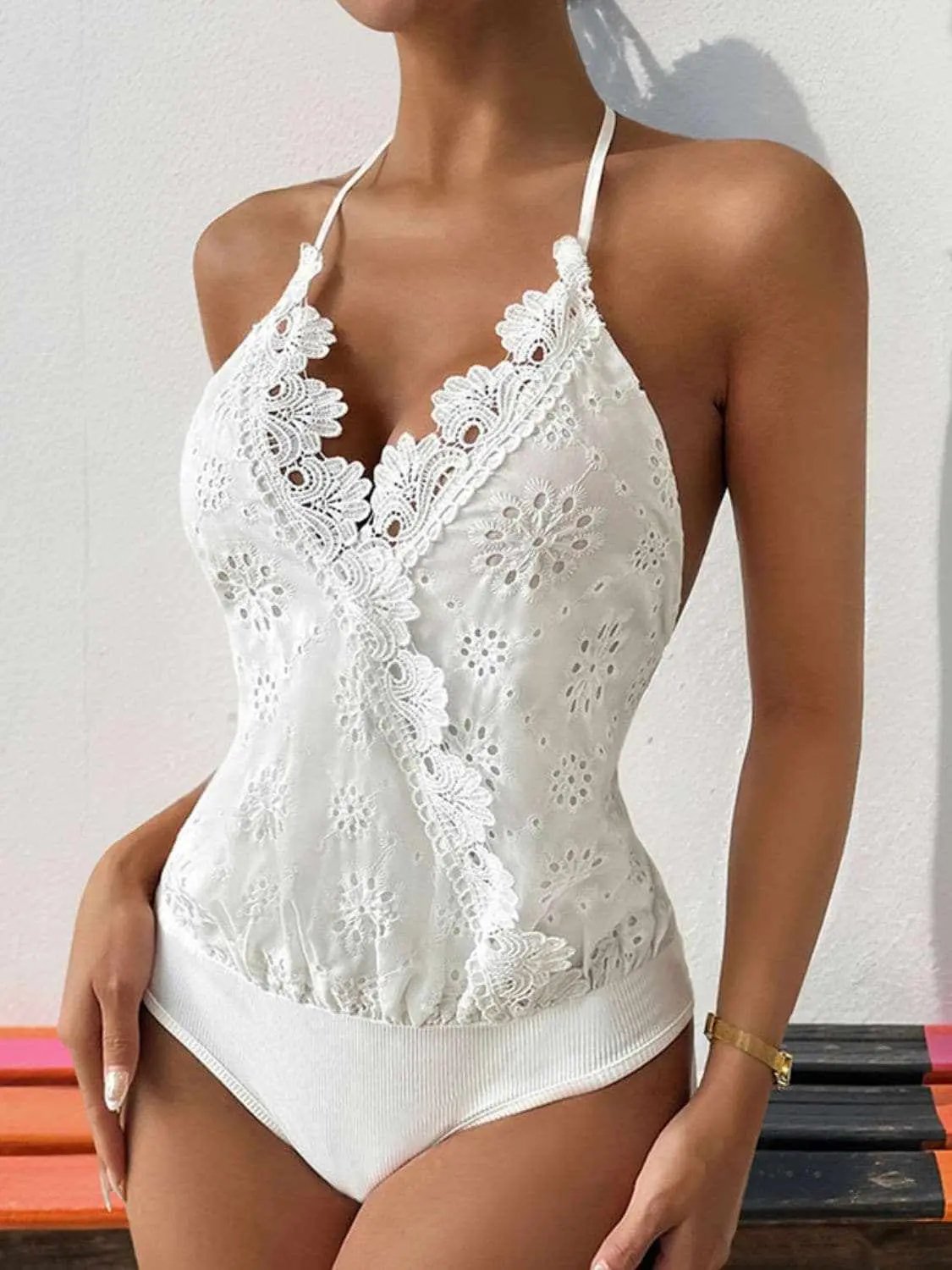 Accessories Trendsi Elegant lace bodysuit with sheer details