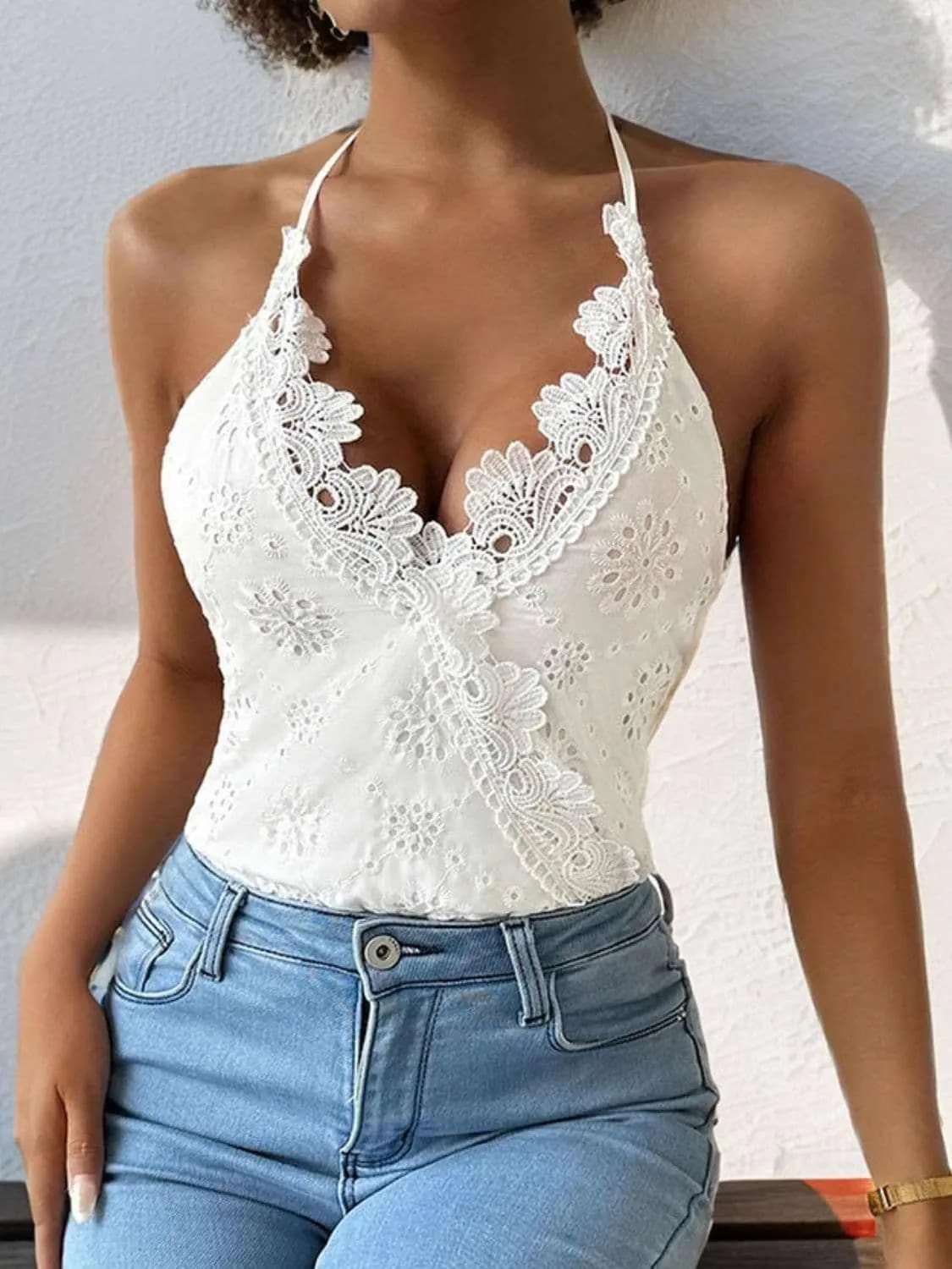 Accessories Trendsi Elegant lace bodysuit with sheer details