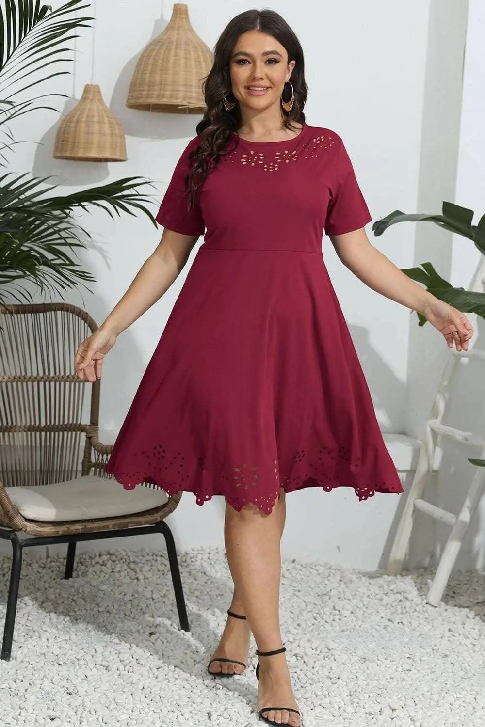 Plus Size Maxi Dress by Trendsi — Sheer Flowy Elegance