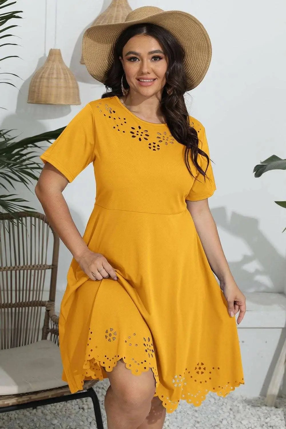 Plus Size Maxi Dress by Trendsi — Sheer Flowy Elegance