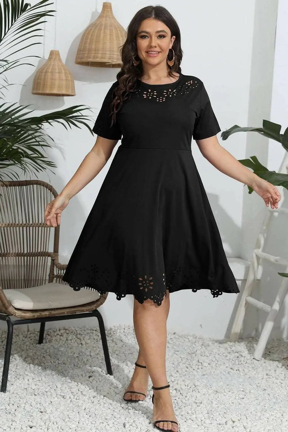 Plus Size Maxi Dress by Trendsi — Sheer Flowy Elegance