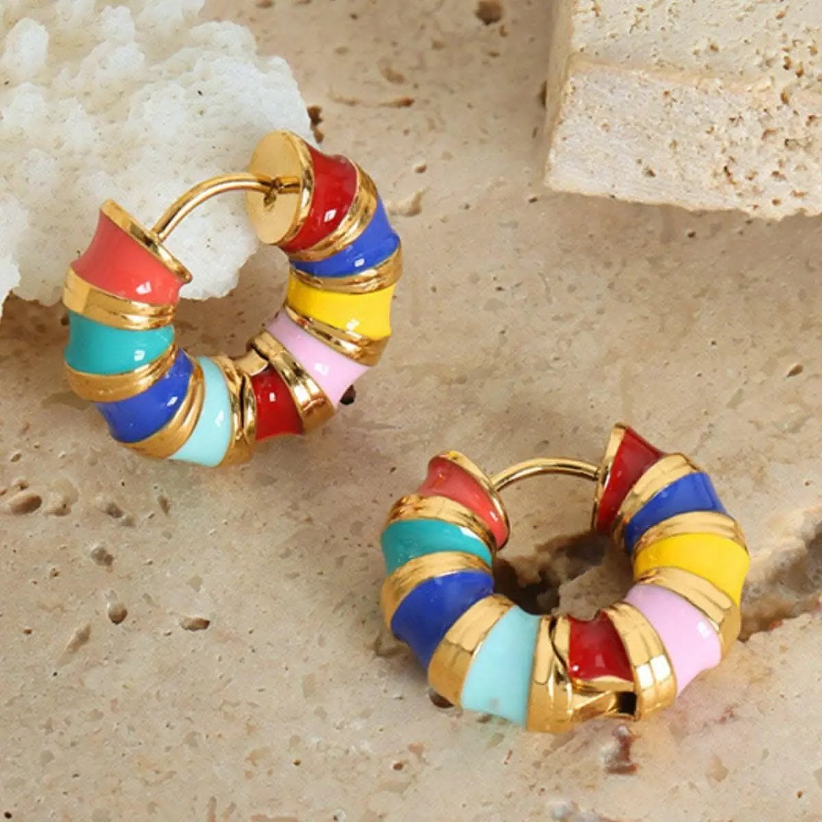 T-Shirts Trendsi Elegant titanium hoop earrings