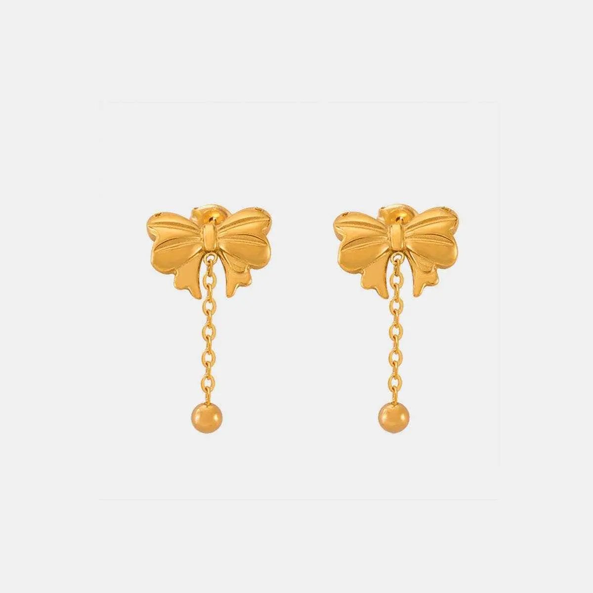 T-Shirts Trendsi just arrived - Elegant titanium steel bow earrings