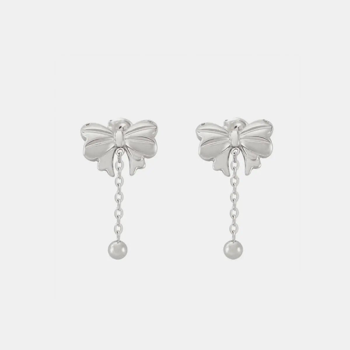 T-Shirts Trendsi just arrived - Elegant titanium steel bow earrings