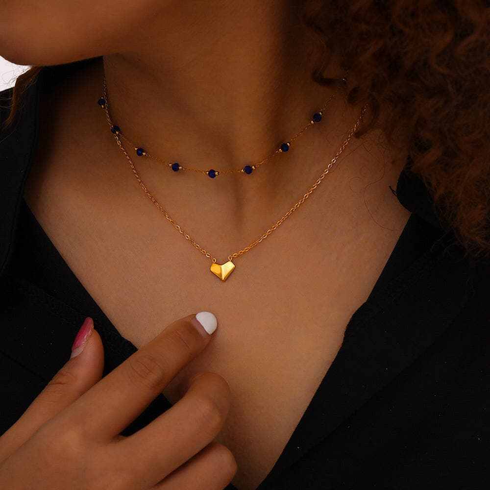 T-Shirts Trendsi Necklaces - Elegant titanium steel crystal necklace