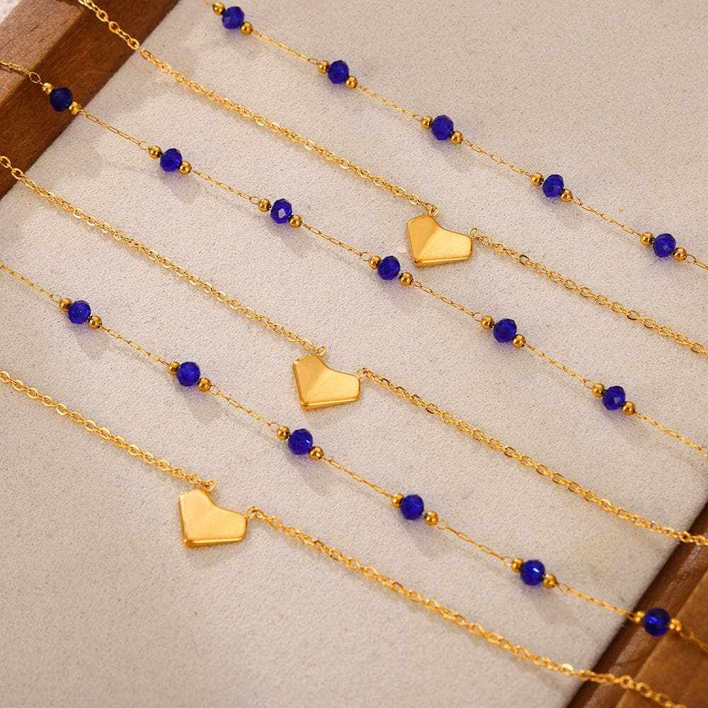 T-Shirts Trendsi Necklaces - Elegant titanium steel crystal necklace