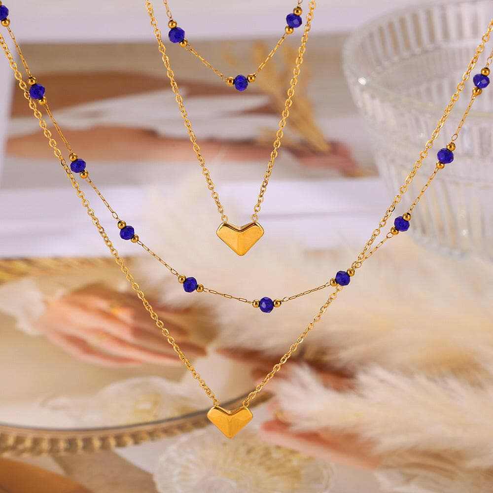 T-Shirts Trendsi Necklaces - Elegant titanium steel crystal necklace