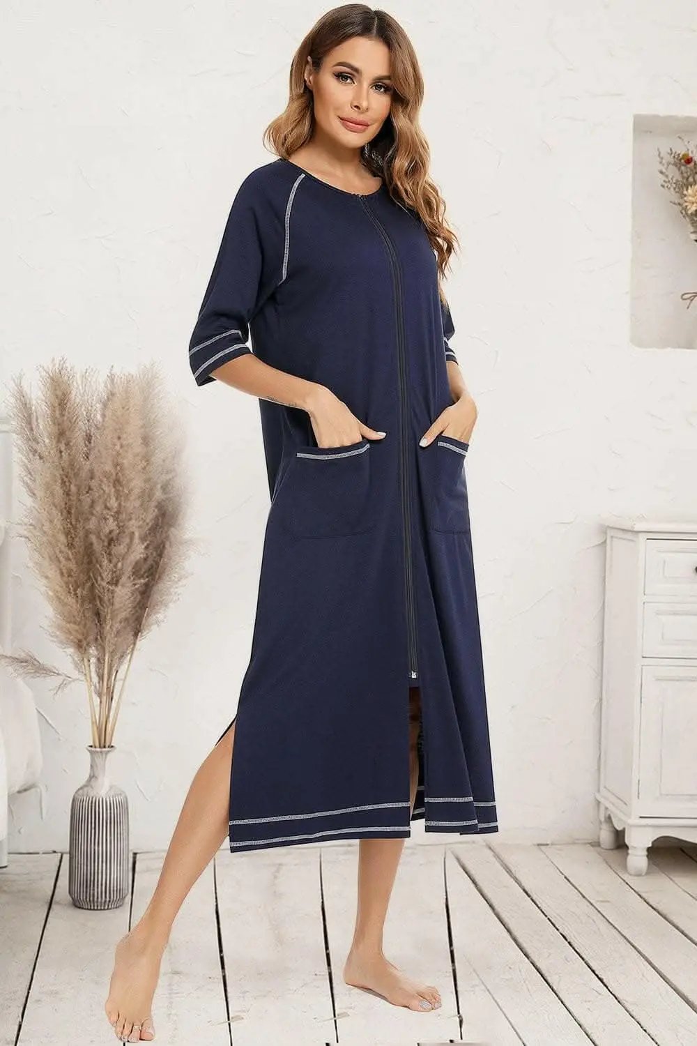 Night Dress With Pockets | Trendsi Comfortable Sleepwear