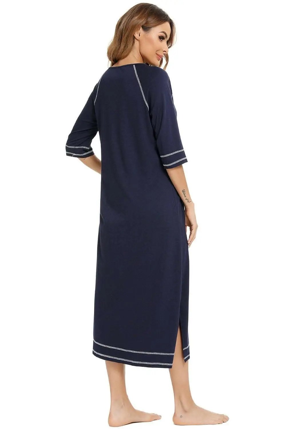 Night Dress With Pockets | Trendsi Comfortable Sleepwear