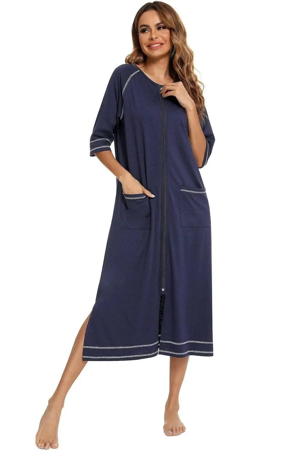 Night Dress With Pockets | Trendsi Comfortable Sleepwear