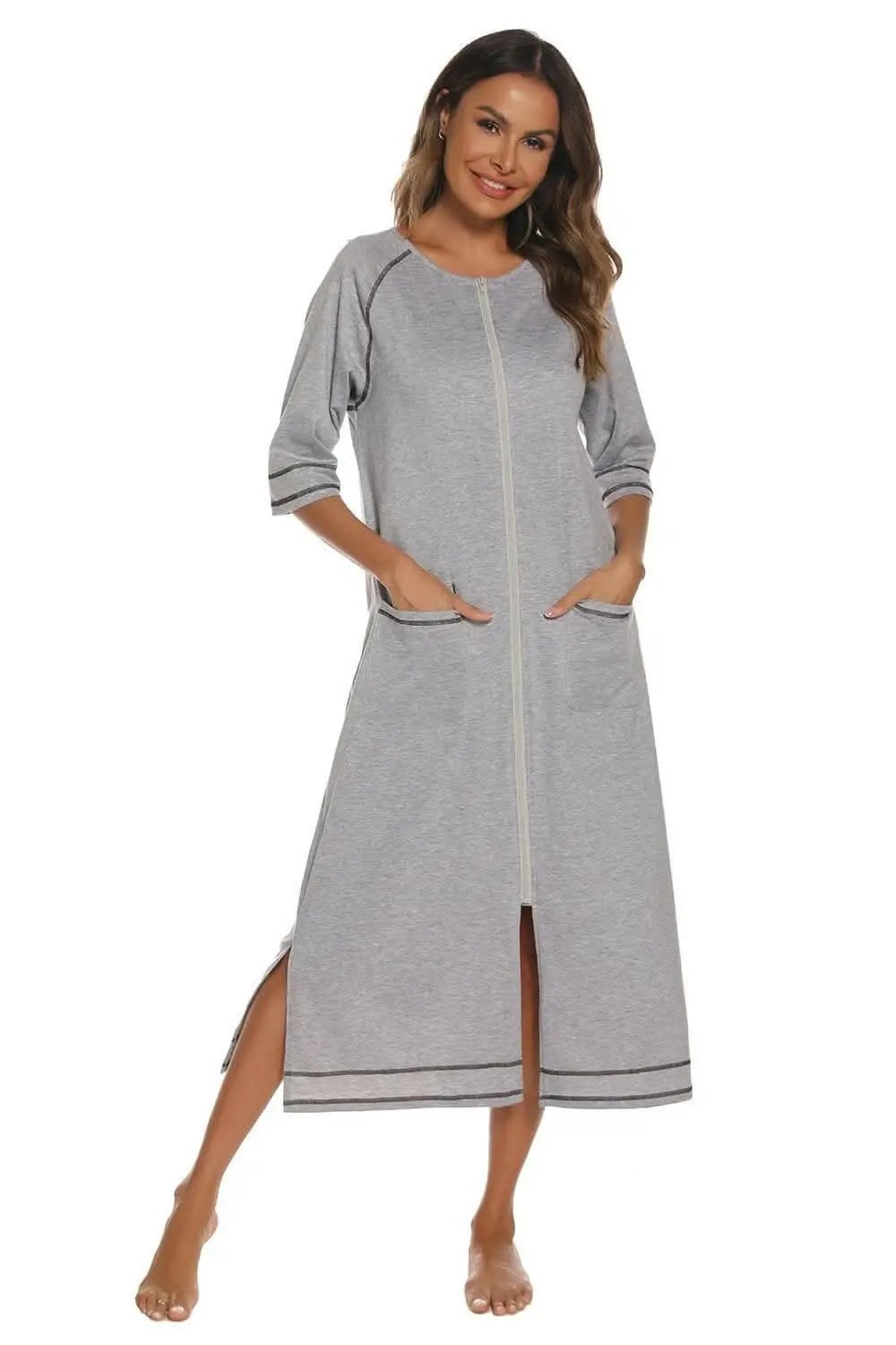 Night Dress With Pockets | Trendsi Comfortable Sleepwear