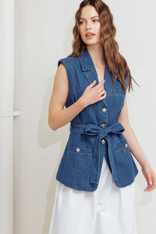 BLUE MUSE WOVEN VEST