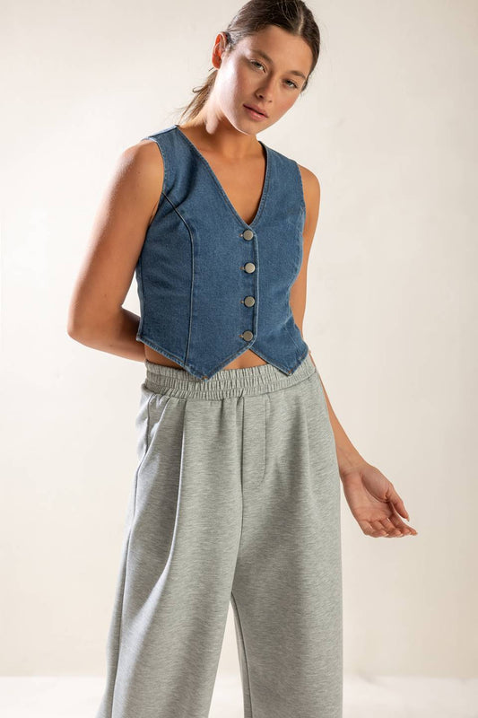 ISLAND DAYDREAMS DENIM VEST