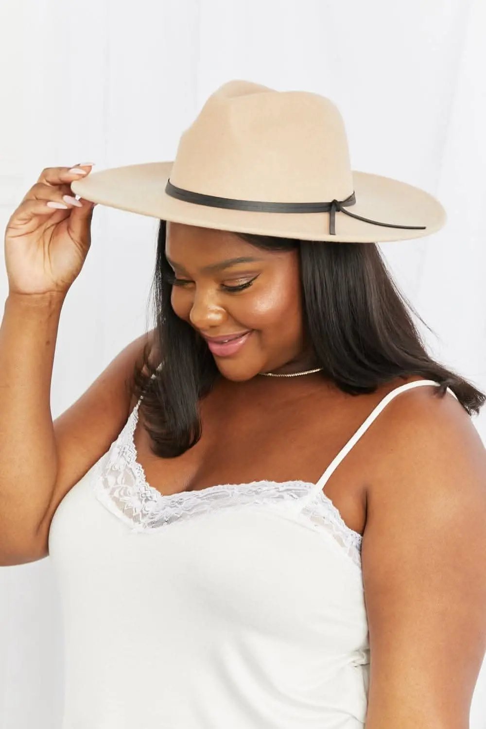 Accessories Trendsi Fame fedora hat with leather detail