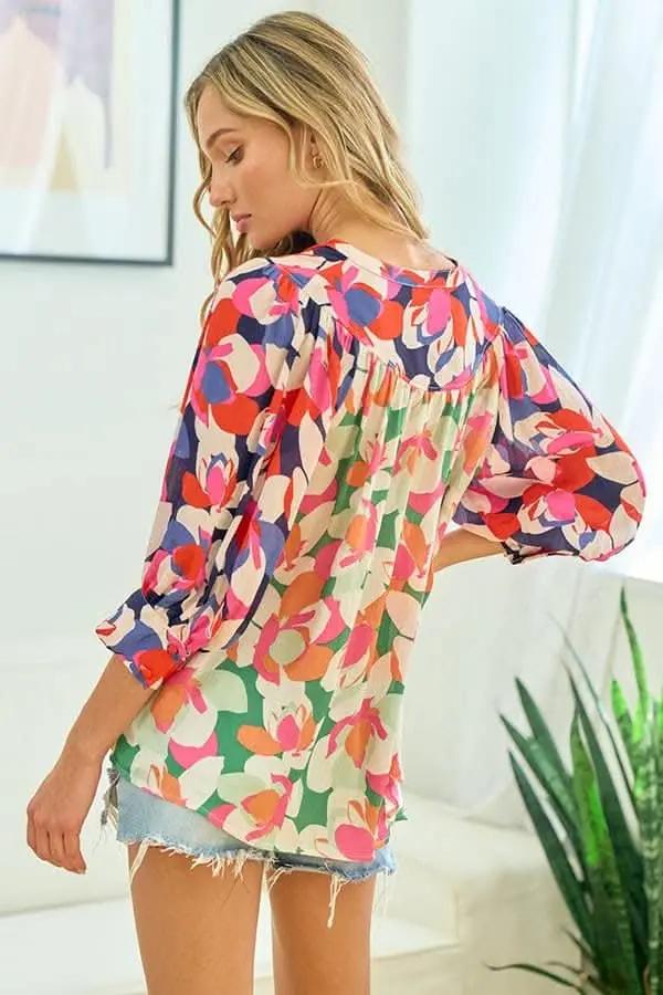 Pants Trendsi Floral Satin Shirt Women's Button Down Top - Soft & Stylish