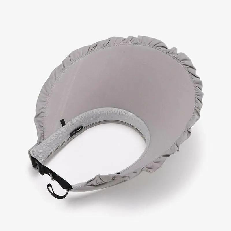 Accessories Trendsi Frilled Ice Silk Sun Hat Women's Outdoor Adjustable Visor