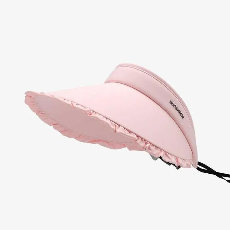 Accessories Trendsi Frilled Ice Silk Sun Hat Women's Outdoor Adjustable Visor