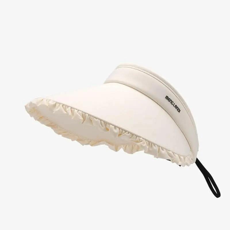Accessories Trendsi Frilled Ice Silk Sun Hat Women's Outdoor Adjustable Visor