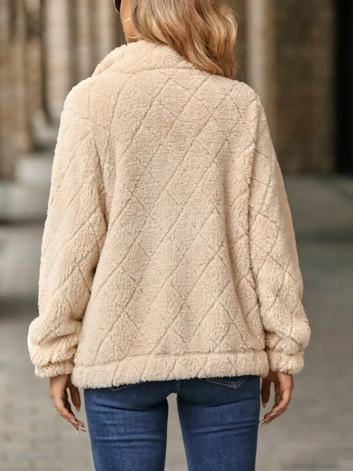 Fuzzy Zip-Up Jacket Fuzzy Jacket - Zip-Up with Pockets Comfort