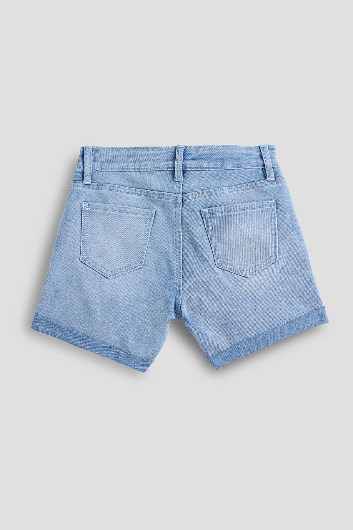 Girls Shorts With Rolled Up Cuff