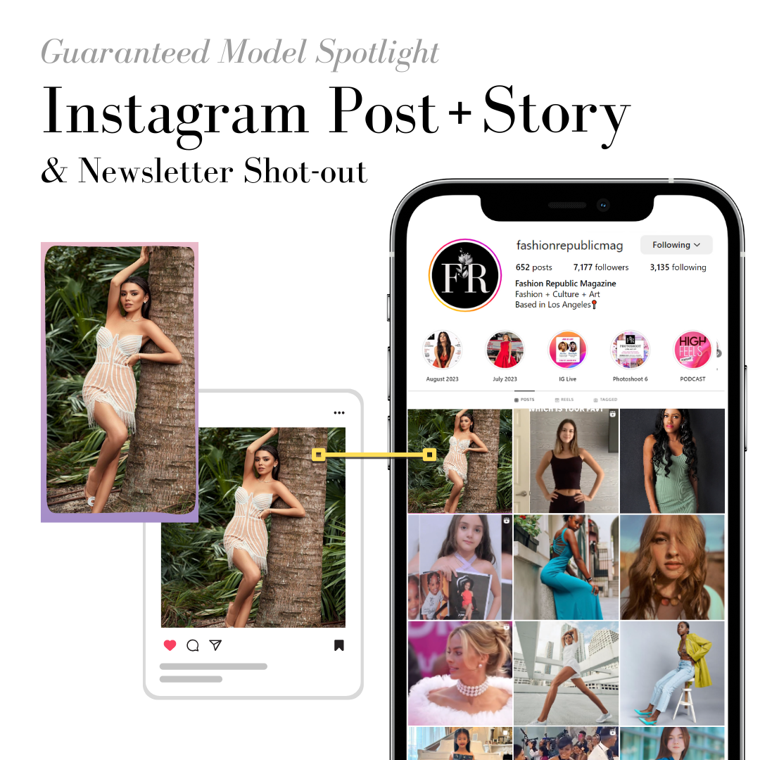 Model Instagram and Newsletter Feature (Guaranteed)