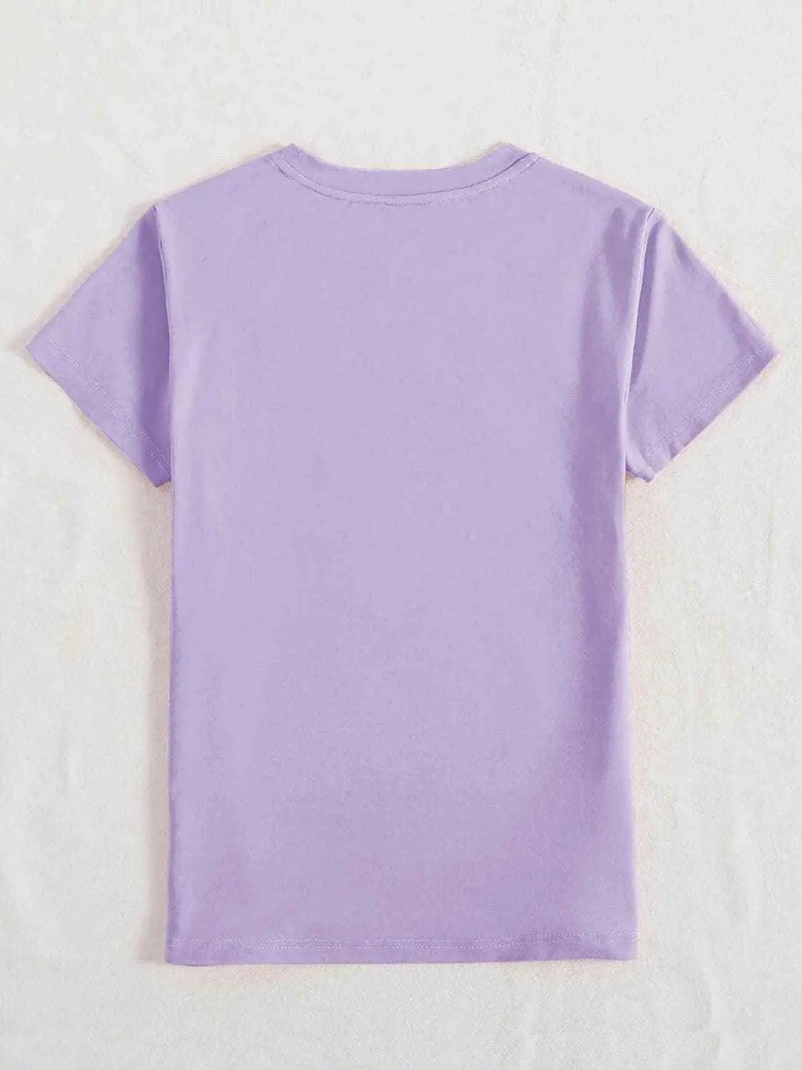 T-Shirts Trendsi Graphic Round Neck Tee - Soft Polyester