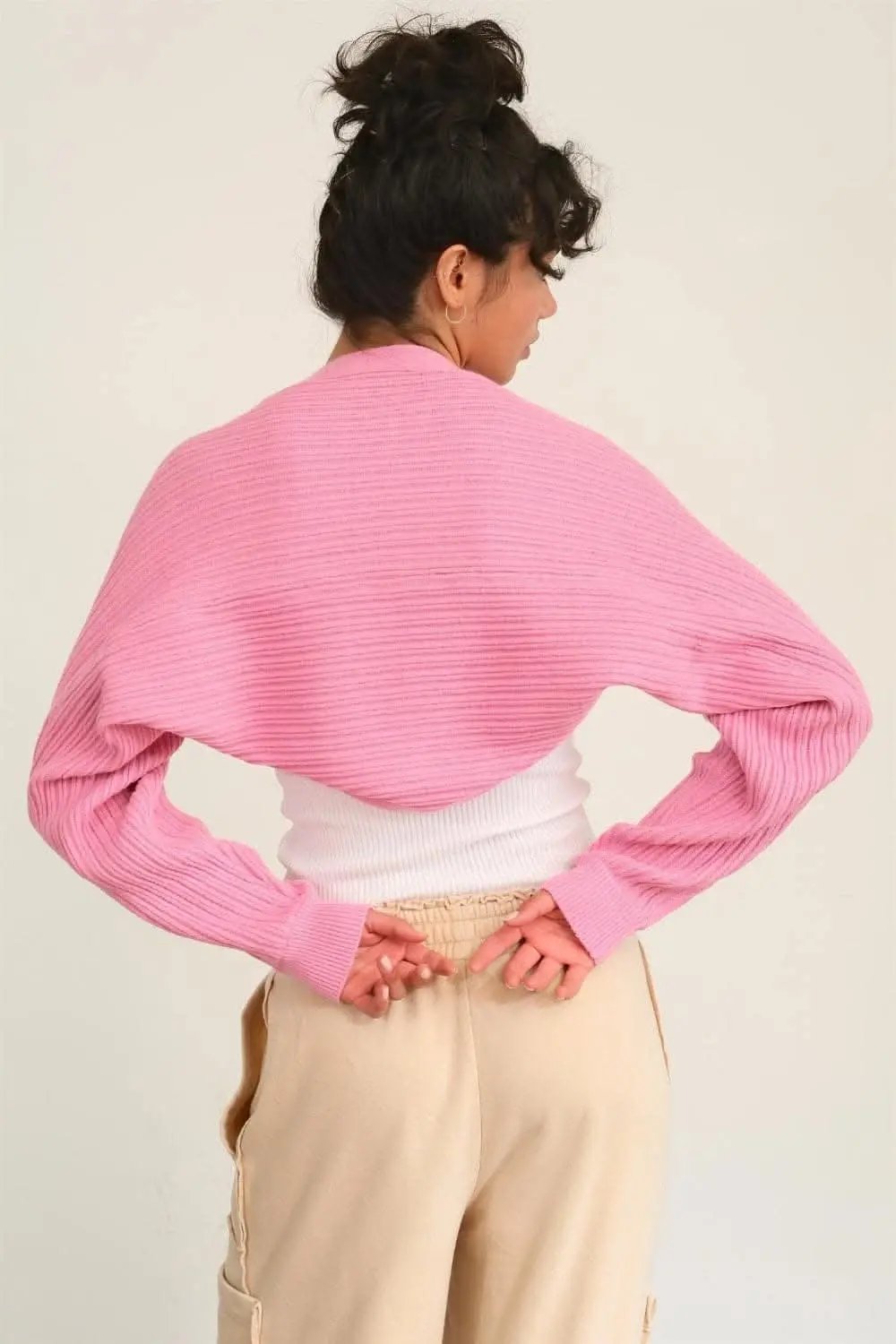 Sweaters Trendsi Ribbed Knit Bolero Women's Cropped Cardigan Layering Top - Soft & Chic