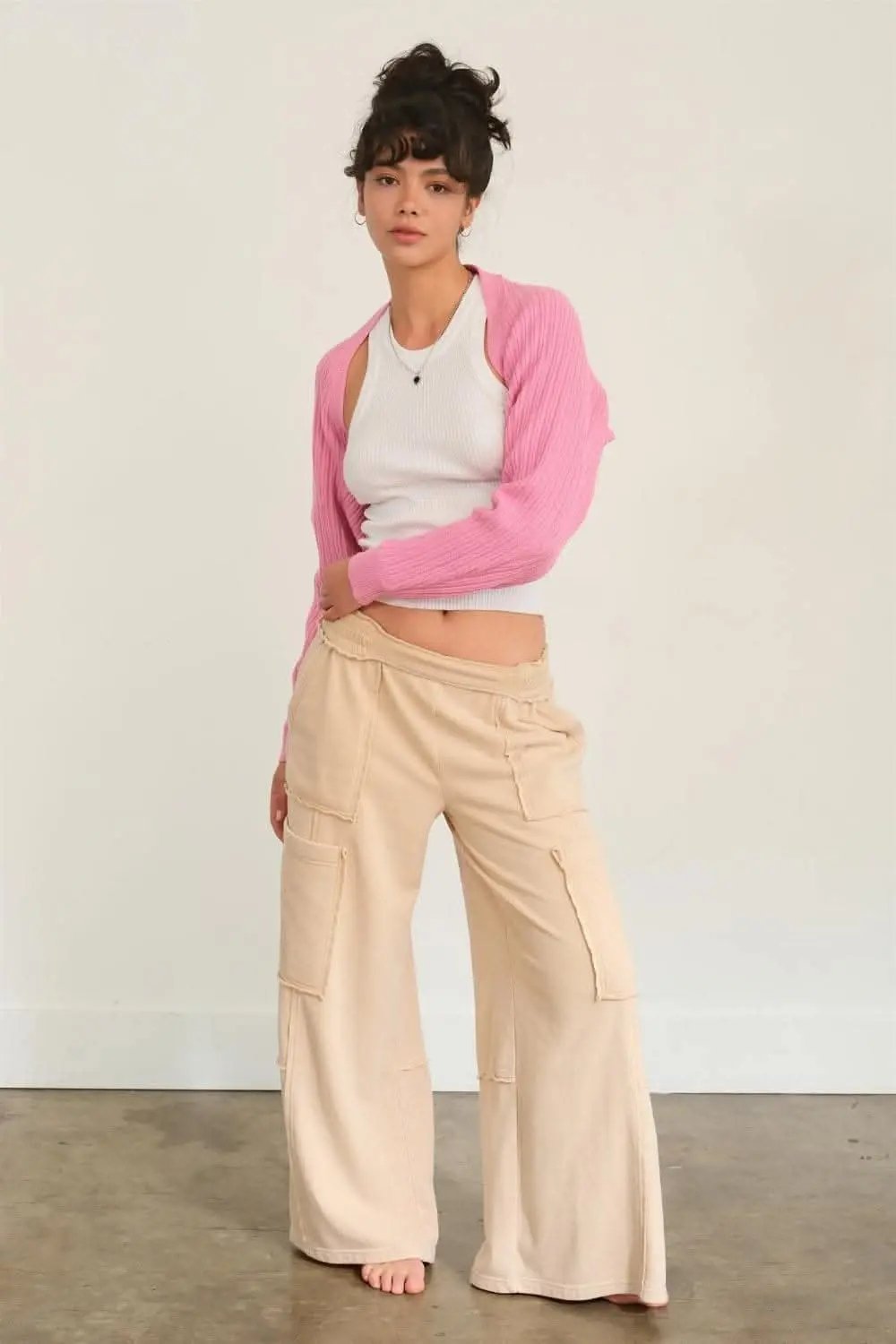 Sweaters Trendsi Ribbed Knit Bolero Women's Cropped Cardigan Layering Top - Soft & Chic