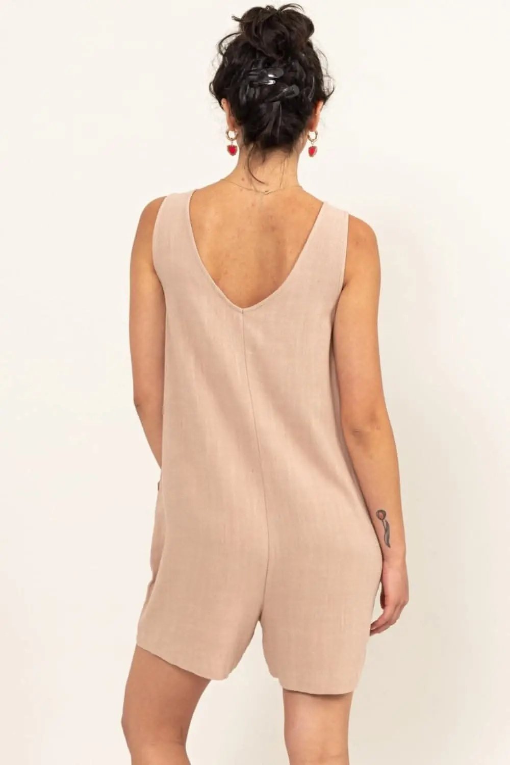 Shoes Trendsi V-Neck Romper Women's Casual Summer Jumpsuit with Pockets USA