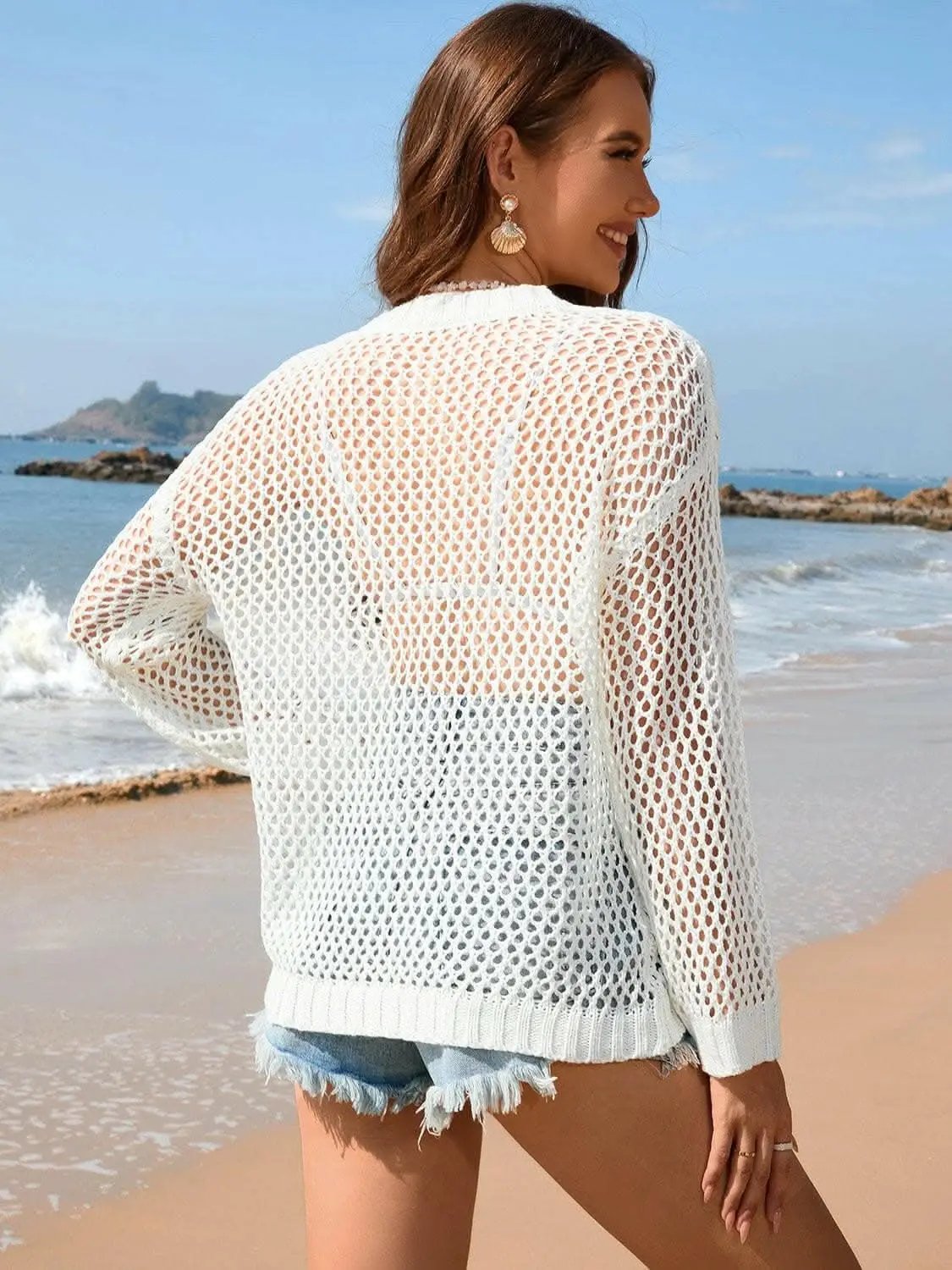 Dresses Trendsi swimwear - Heart-patterned sheer tunic